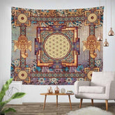 Tibetan Mandala Tapestry My Wall Clock